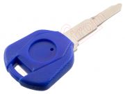 Generic product - Blue left guide blade fixed key with hole for transponder for Honda motorcycles